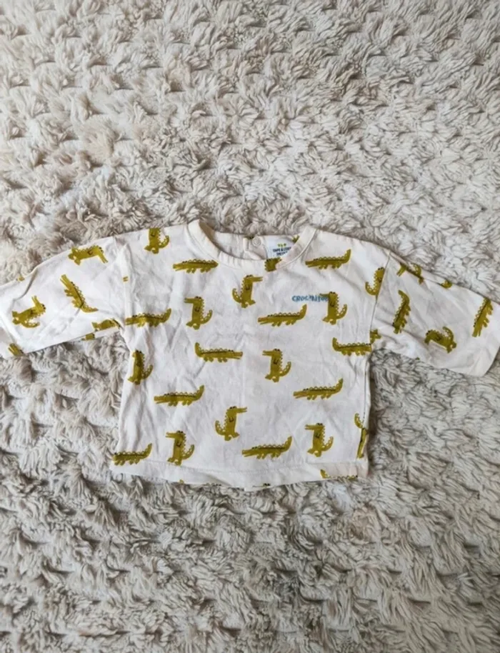 T-shirt bébé crocodile