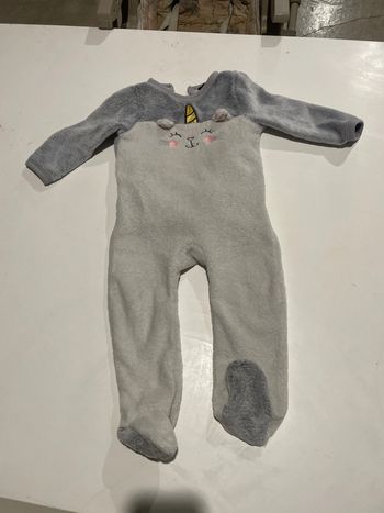 Pyjama fille gris 12 mois inextenso