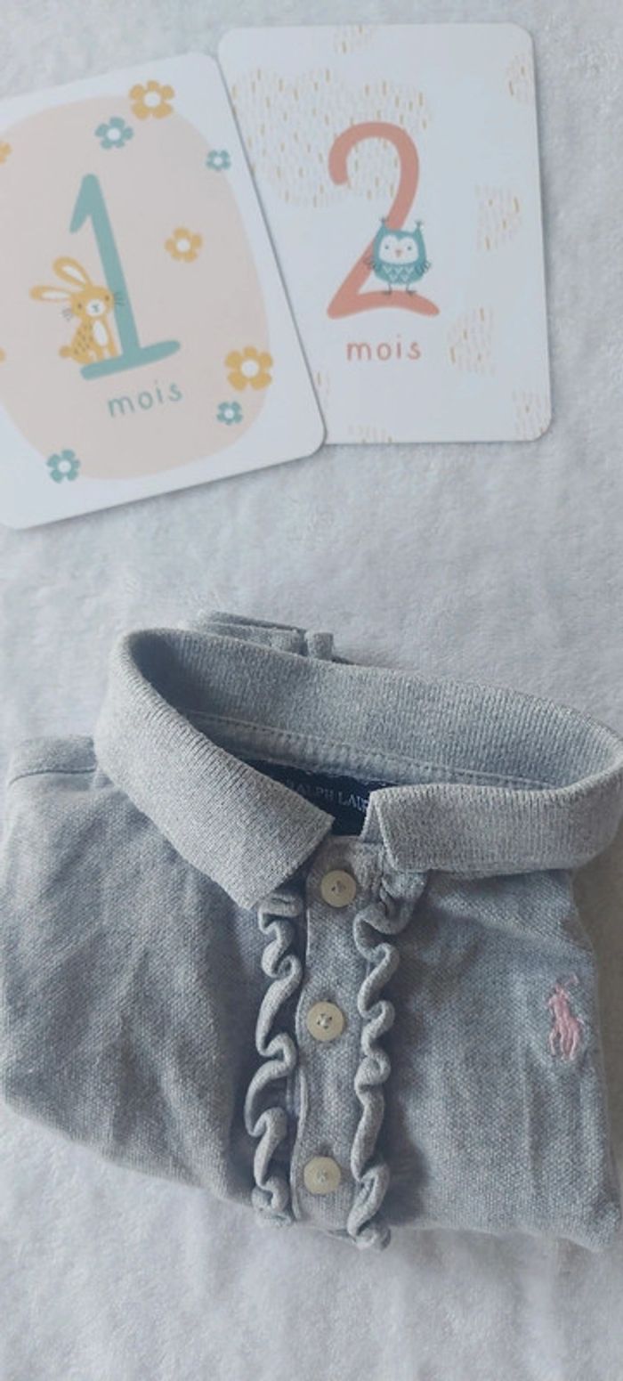 Polo manche courte bébé fille 12 mois - photo numéro 12