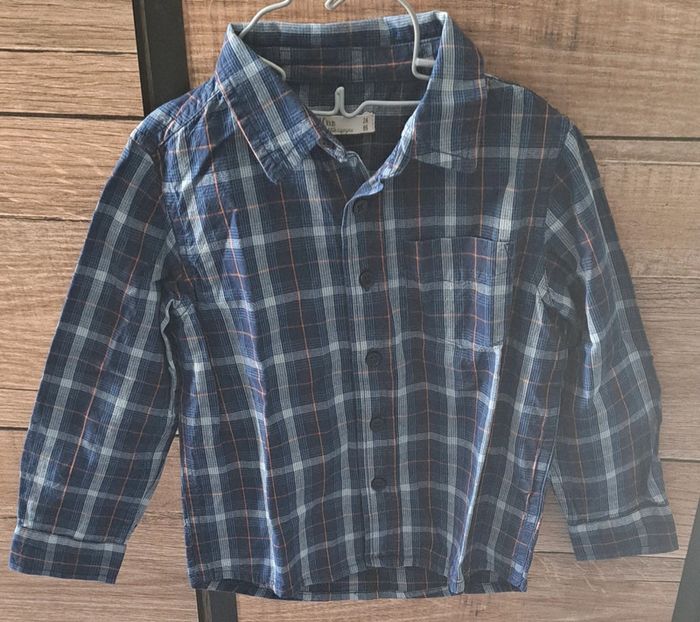 Chemise bleu à carreaux LC Kids 2 ans