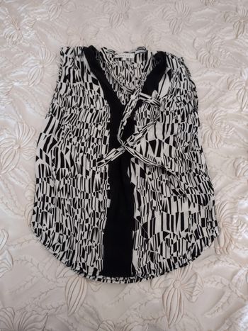 Débardeur blanc et noir Sandro