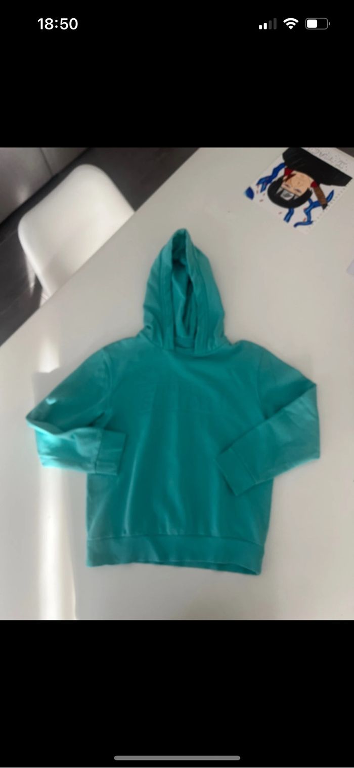 Sweat à capuche turquoise Tape à l’œil