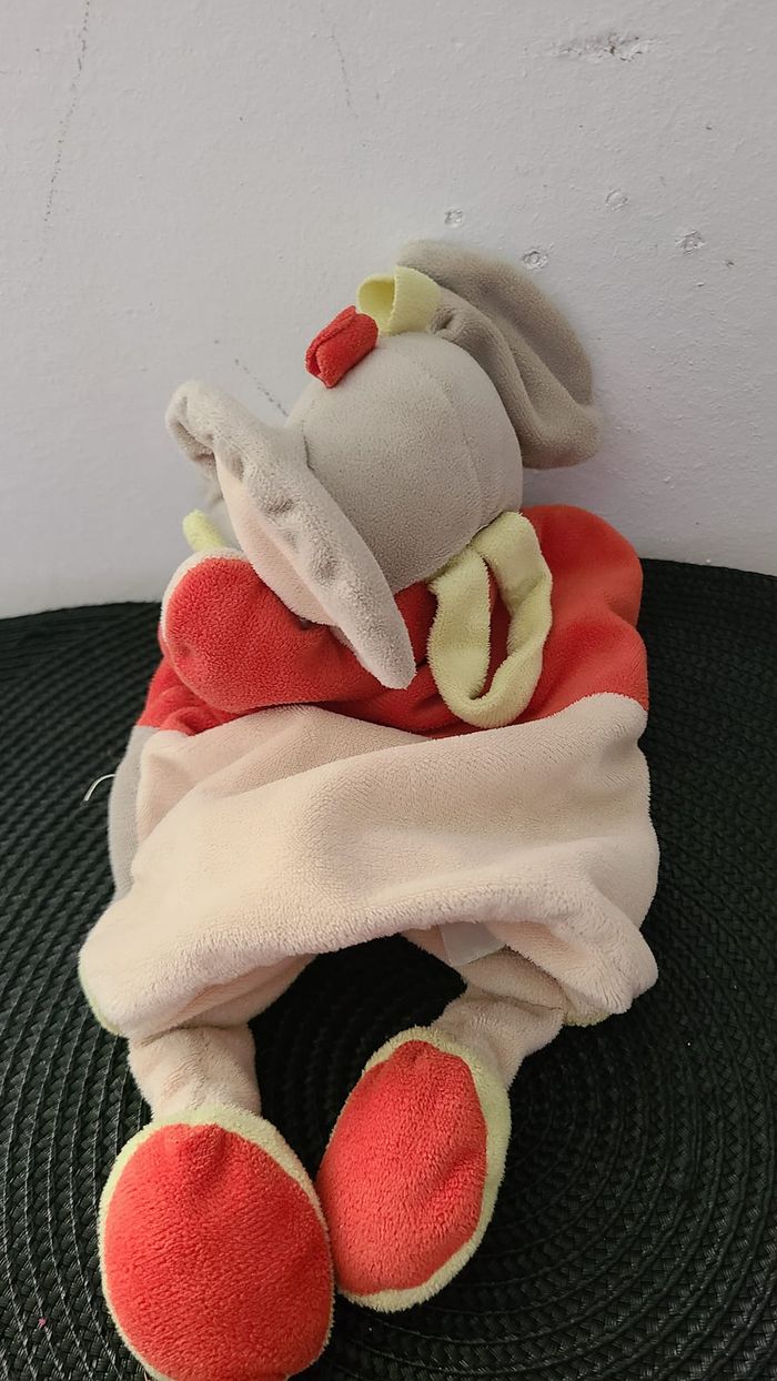 DOUDOU ET COMPAGNIE - Marionnette Alban L'éléphant gris rouge - photo numéro 2