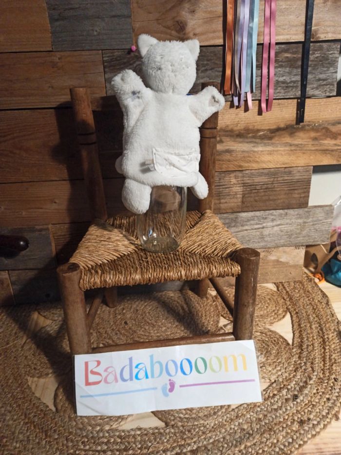 Doudou marionnette chat sergent major tbe