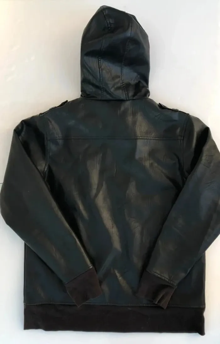 Rip Curl Perfecto jacket fake leather black Mens M - photo numéro 4