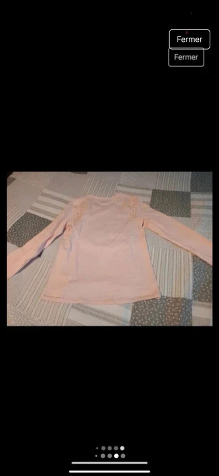 T-shirt manches longues rose clair fille orchestra - Disney taille 14 neuf sans étiquettes - photo numéro 9