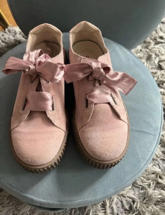 Derbies plateformes et nœud satin taille 33 - Catimini - photo numéro 5
