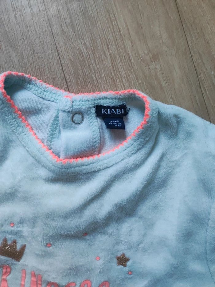 Pyjama velours 1 pièce 2 ans - photo numéro 3