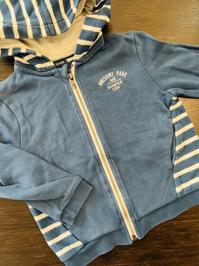Lot de 2 sweats zippes en coton - 3 ans - photo numéro 5