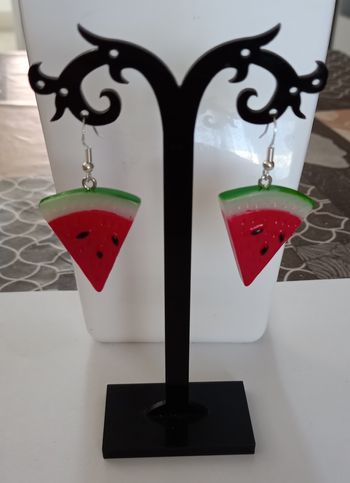 Boucles d'oreilles pastèque