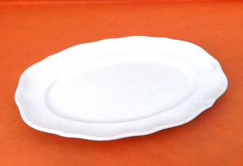 K&G (Keller & Guerin)  Lunéville  Grand plat de service polylobe fin XIXème