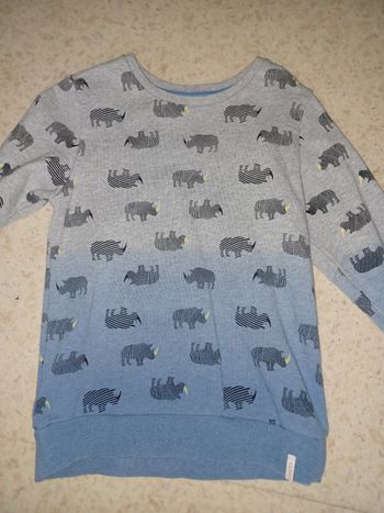 Sweat garcon gris et bleu rhinocéros Esprit