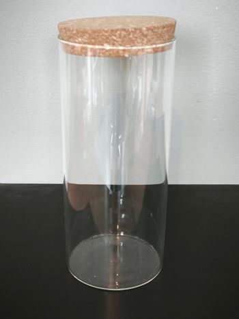 Bocal de conservation cylindrique en verre 