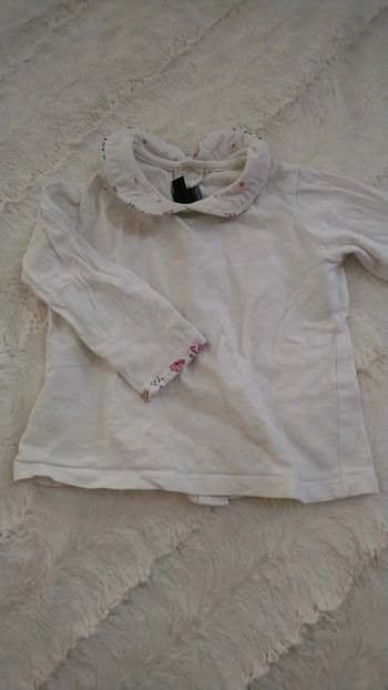 T shirt col Claudine bébé fille