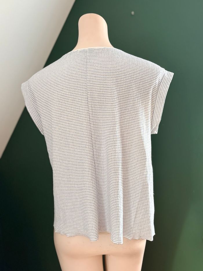🌸 Top femme manches courtes Mango 🤍💎 – Taille L – TBE - photo numéro 2