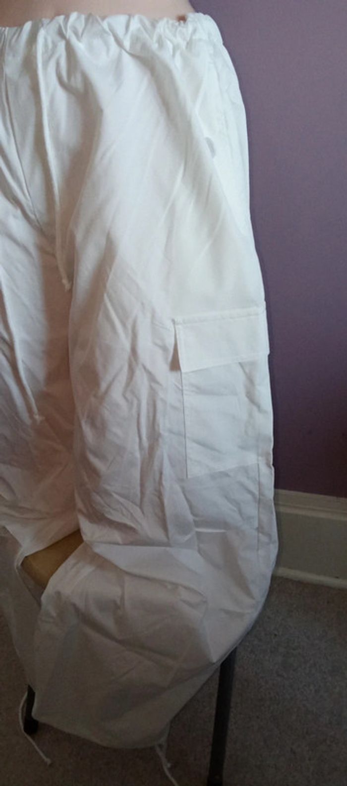 Pantalon blanc avec poches - Shein - Taille M - photo numéro 2