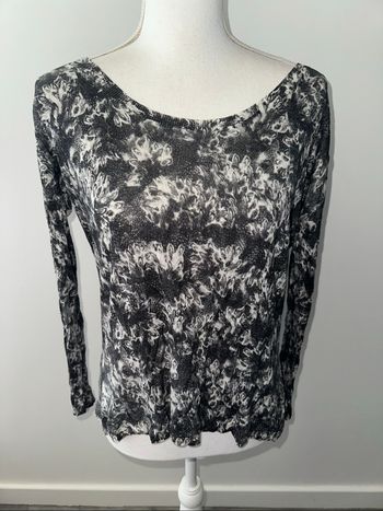 Pull fin moucheté gris et blanc The Kooples T36 S