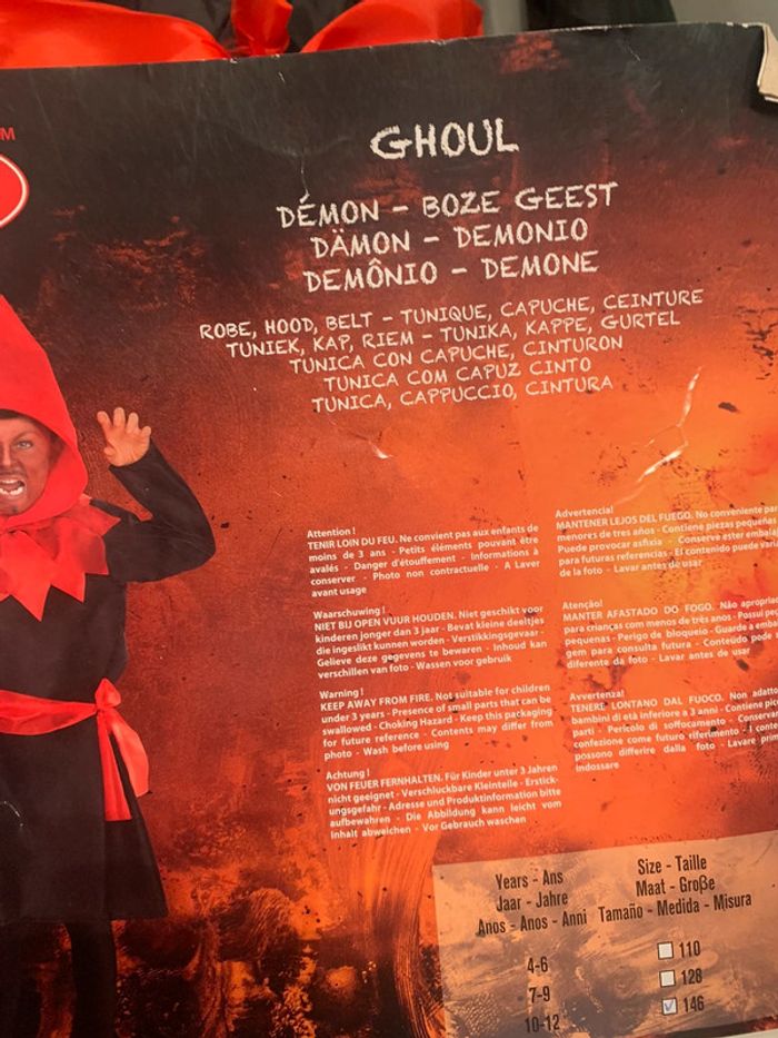 Déguisement Halloween enfants neuf - photo numéro 3