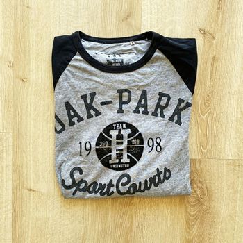 Esprit EDC T-Shirt Oak Park Gris Homme Exclusive Vintage Sportcourts en très bon état (Taille L)