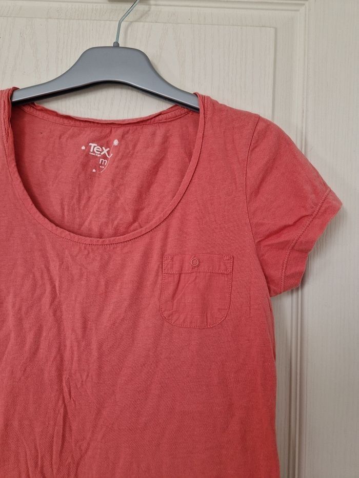 Tee-shirt uni corail femme tex taille M/38 - photo numéro 3