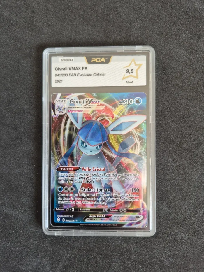 Carte Pokémon Évolution Celeste Givrali Vmax 041/203 PCA 9,5 FR