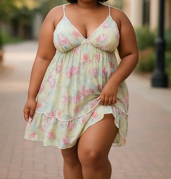 Jolie robe légère fleurie taille 52