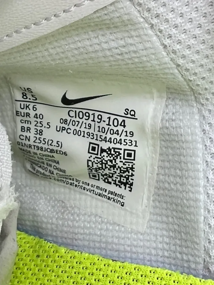 Nike air force shadow white volt 40 - photo numéro 8