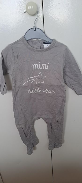 Pyjama bébé gris "mini little star" kiabi