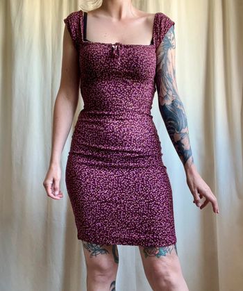 Robe fleurs Babydoll col carré Coquette Whimsical Cottagecore vintage - Taille S