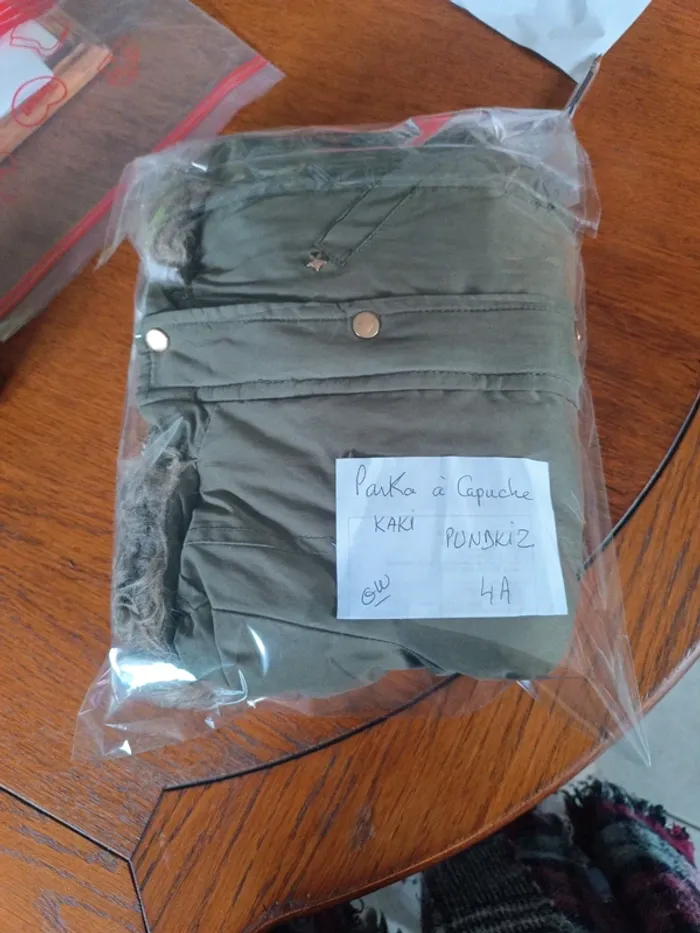 Parka à capuche kaki Pundkidz 4A - photo numéro 7