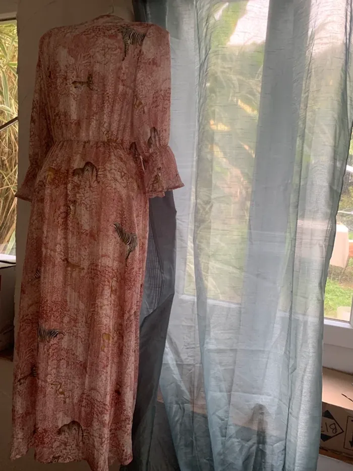 Robe longue It hippie taille L doublée manches 3/4 - photo numéro 2