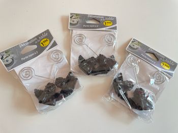 3 paquets de 2 portes-nom ange