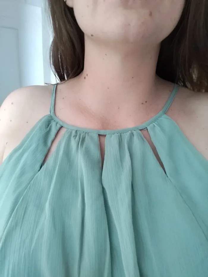 Robe longue femme vert d'eau - photo numéro 6