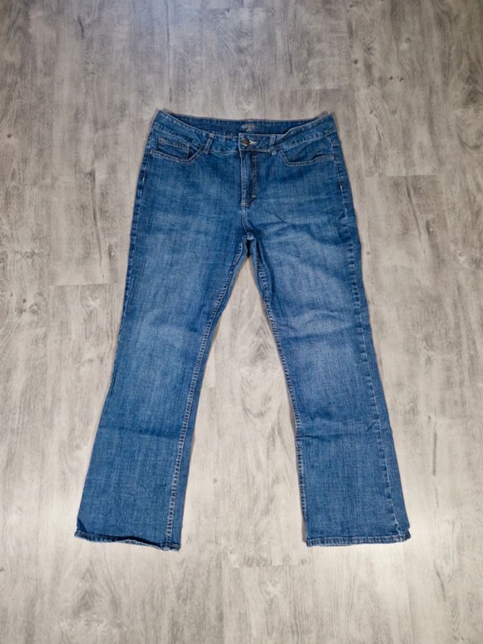 Jeans Riders By Lee Vintage Coupe Evasé Bleu Taille 2XL Femme