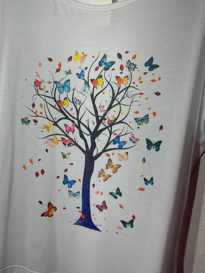 T-shirt « arbre » femme taille (38-46)- just me - neuf avec étiquette - photo numéro 2
