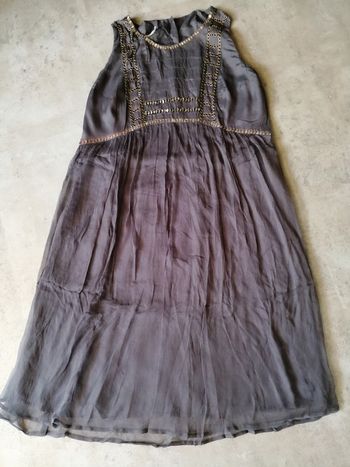 Robe voile grise Taille 44 Kookaï