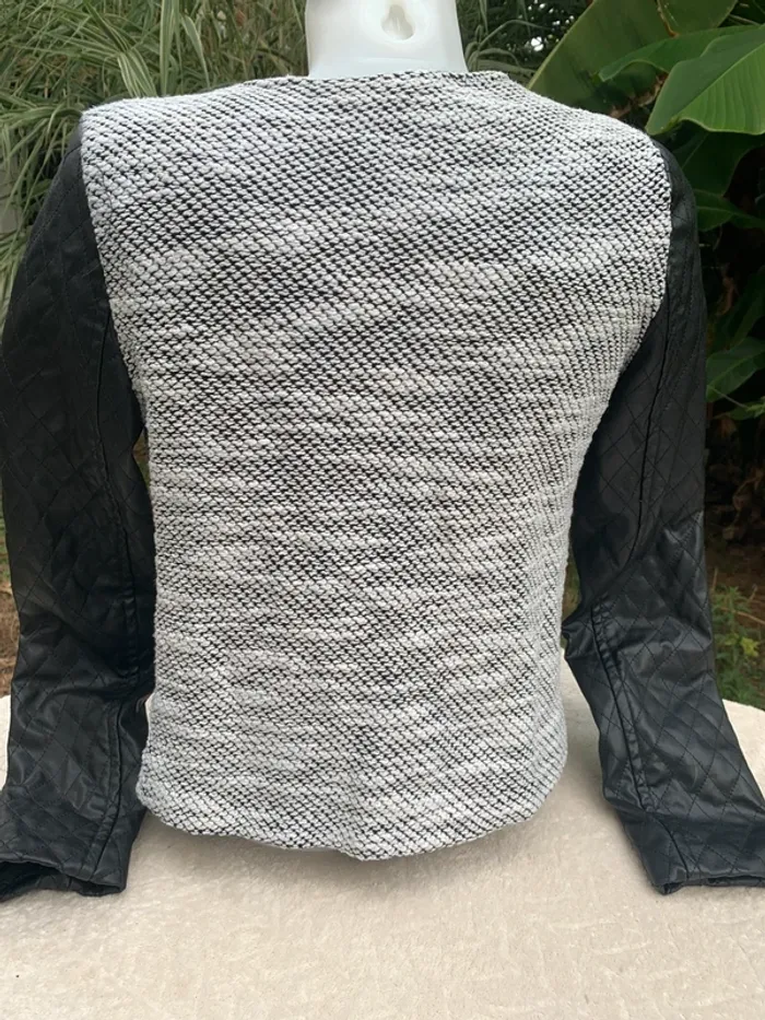 Veste Pinkie manches similicuir taille 36 taille S - photo numéro 3