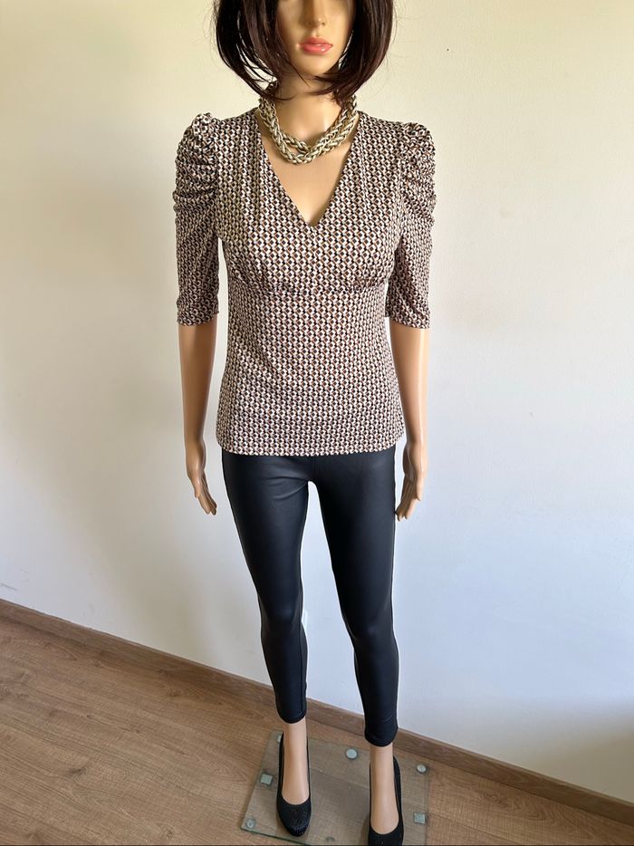 Blouse imprimée à manches courtes Morgan taille S jamais portée - photo numéro 3