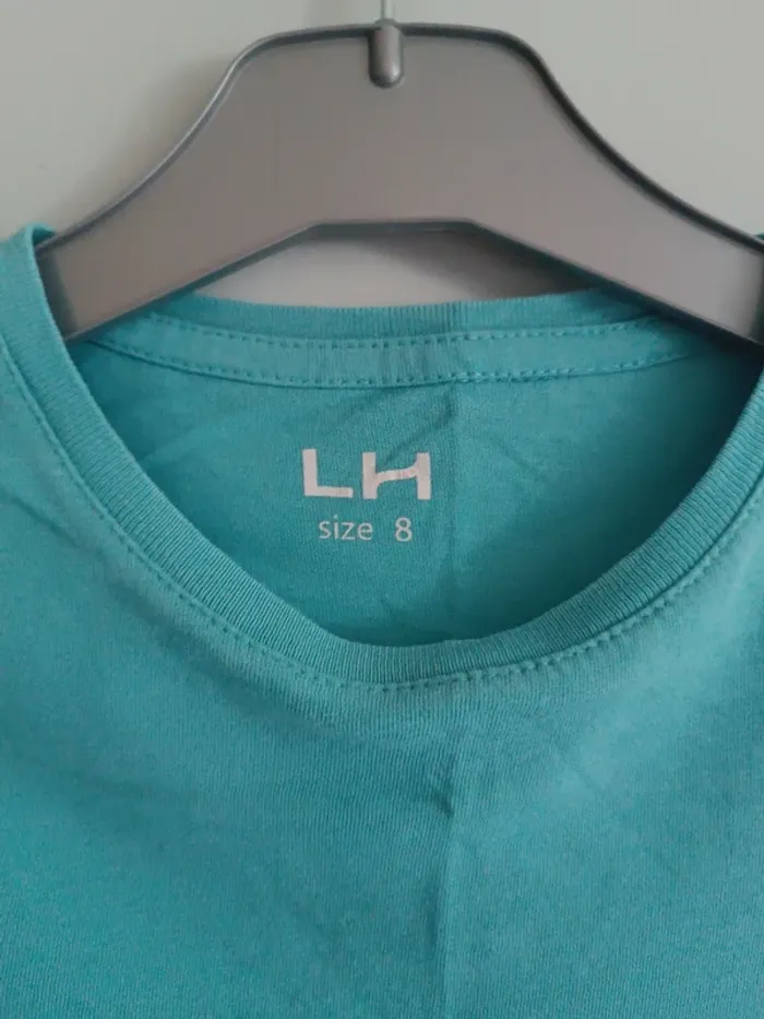 T-shirt bleu uni - photo numéro 2