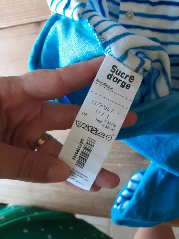 Pyjama bleu Sucre d'orge - photo numéro 3