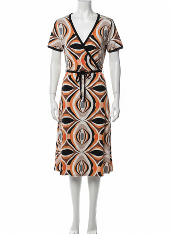 robe manches courtes imprimée avec ceinture à mettre devant ou derrière Taille L Naf Naf