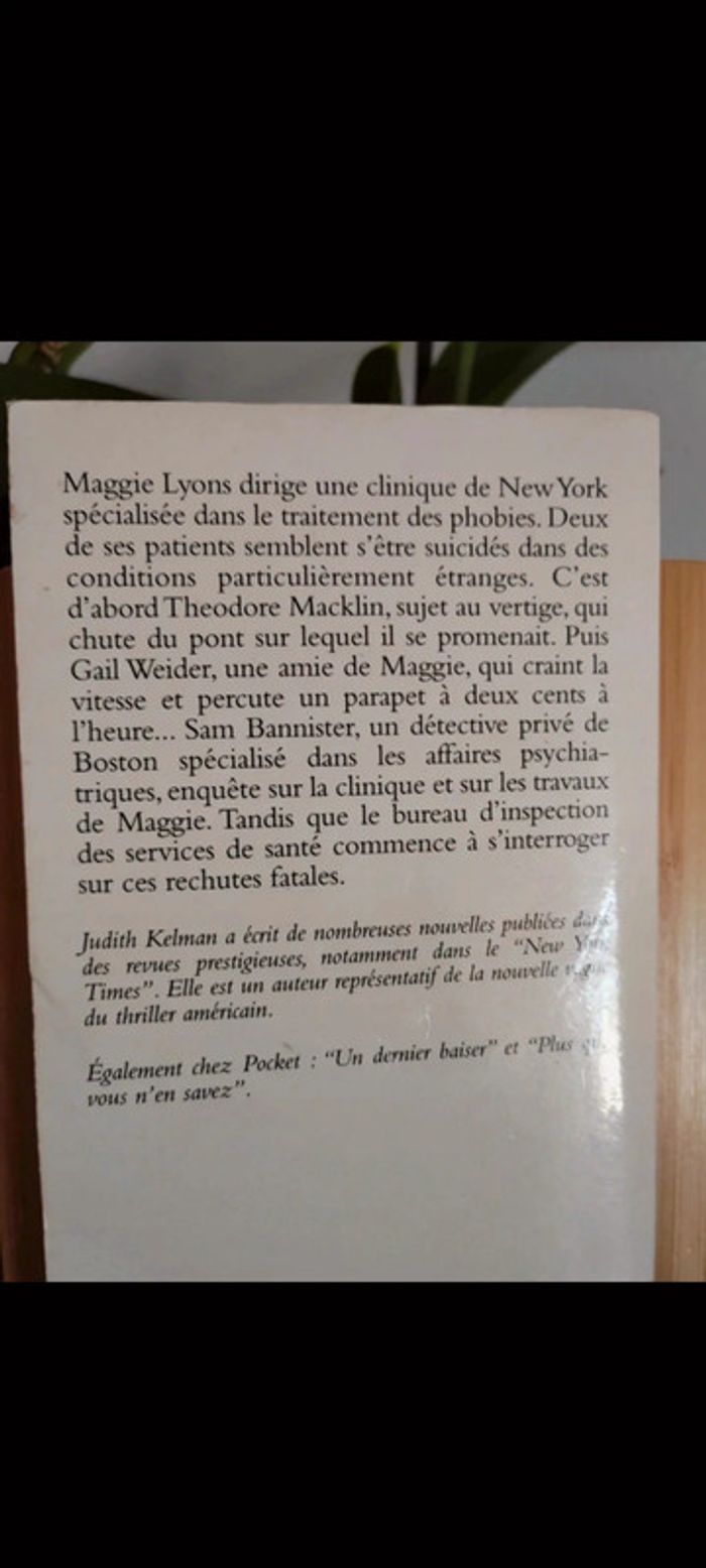 📚Phobies de Judith Kelman - photo numéro 3