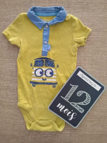 Body habillé 12 mois / 74 cm