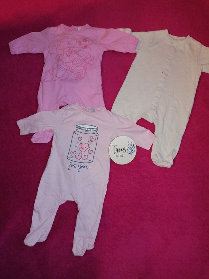 Lot 3 pyjamas léger 3 mois