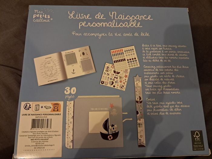 Livre de naissance neuf les petits cailloux - photo numéro 2