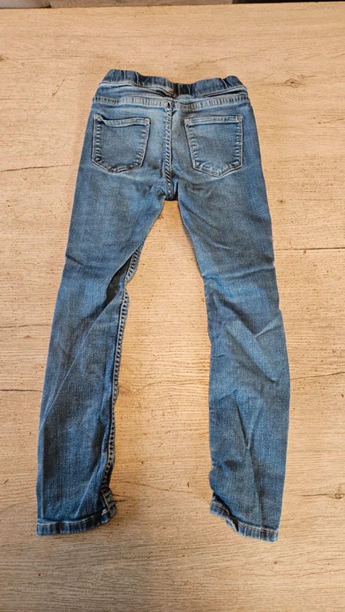 Jean s slim stretch, jegging bleu, H&M, taille 6/7 ans mais petit - photo numéro 7