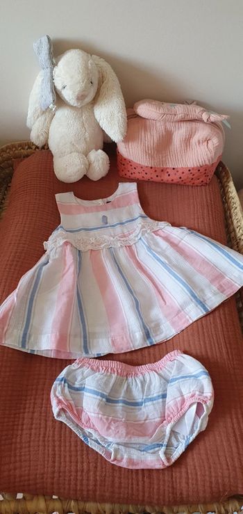 Ensemble Sergent Major robe et bloomer taille 6 mois