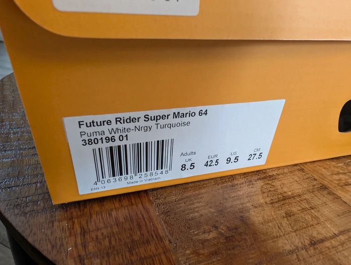 Sneakers Puma Future Rider Super Mario 64 neuf - photo numéro 7