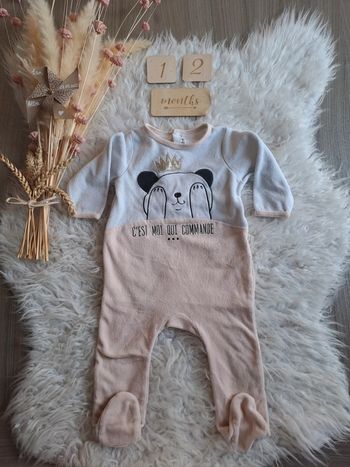 Pyjama velour gemo 12m