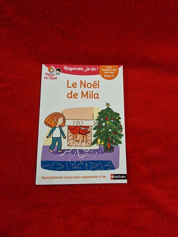 Livre regarde je lis mila et noé, le Noël de mila